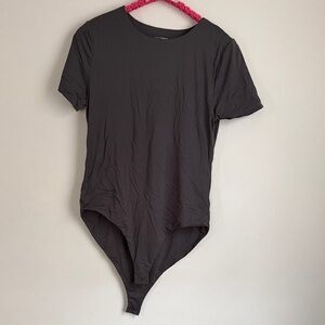 Dark grey Short Sleeve Bodysuit